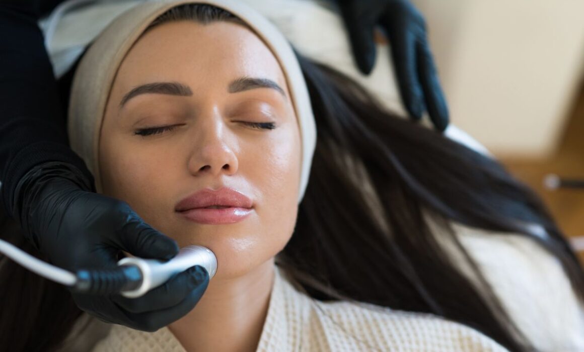Client receiving HydraFacial and IPL skin rejuvenation treatment in Scottsdale